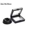 PET Membrane Jewelry Ring Pendant Display Stand Holder Bague Packaging Box Protect Jewellery & Stones Floating Presentation Case