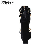 Eilyken 2022 New Gladiator Women Sandals High Heels Fashion Sandals Chain Platform Wedges shoes For Women