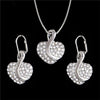 MINHIN Women Delicate Gold Bridal Jewelry Sets Rhinestone Pendant Collar Bracelet Crystal Earrings Rings Wedding Accessories