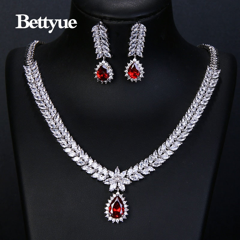 Bettyue Charming Fashion Elegance Cubic Zircon Multicolor Europe And America Style Wholesale Jewelry Sets Women Noble Ornament