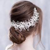 Flower Headband Wedding Hair Accessories Rhinestone Flower Bridal Tiara Headband Hair Comb Hairpins Wedding Hair Jewelry