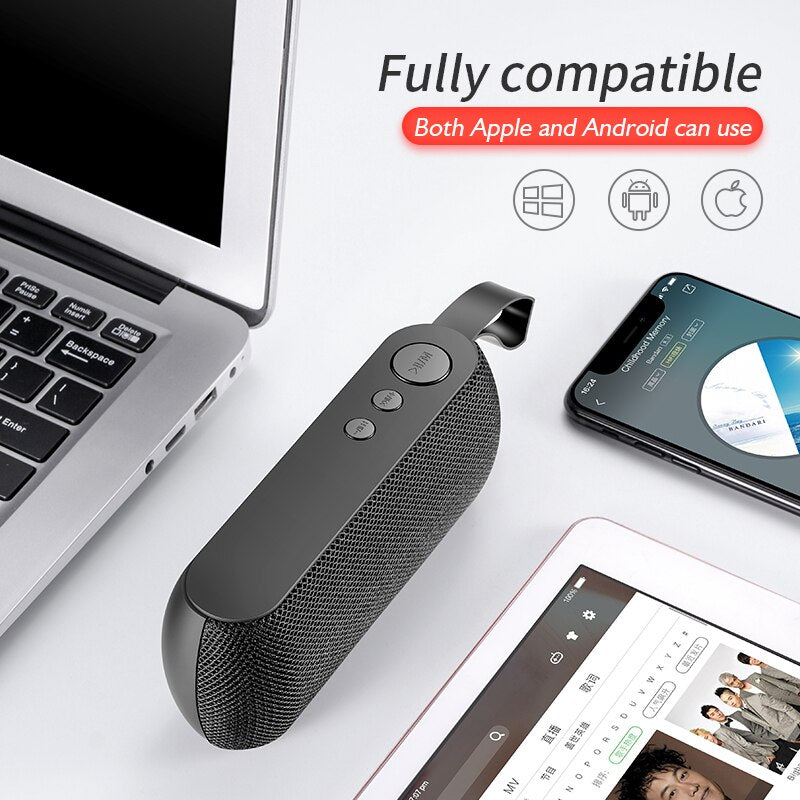 SANLEPUS HIFI Portable wireless Bluetooth Speaker Stereo Soundbar TF FM Radio Music Subwoofer Column Speakers for Computer Phone