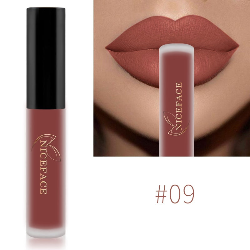 Lip Gloss 34 Colors Nude Matte Liquid Lipstick Red Mate Waterproof Long Lasting Moisturizing Lipgloss Lip Makeup Cosmetics