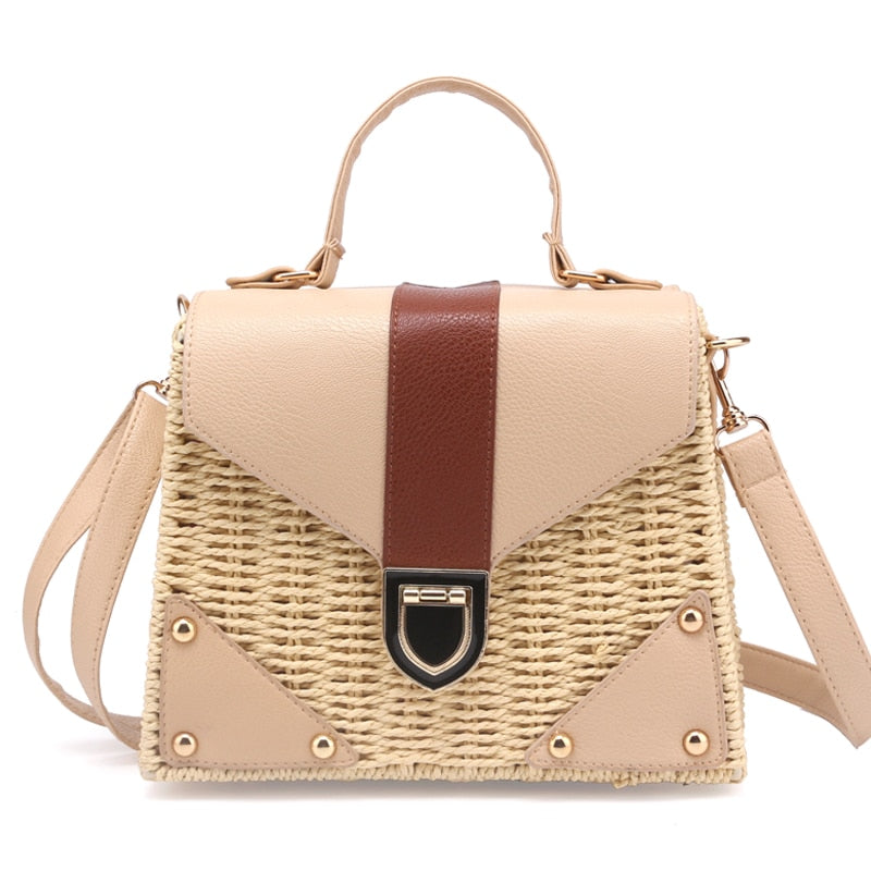 New 2019 Bohemian Straw Bags for Women Beach Handbags Summer Vintage Rattan Bag Handmade Kintted Crossbody Bag