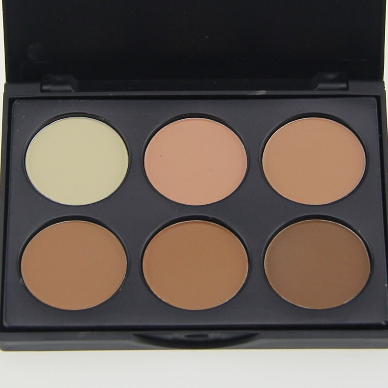 New 6 Colors Contour Pressed Face Concealer Highlighting Bronzing Powder Makeup Blush Palette MH88