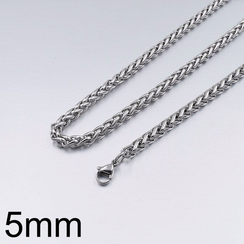 GOKADIMA Stainless Steel Chain Necklace for mens Jewelry