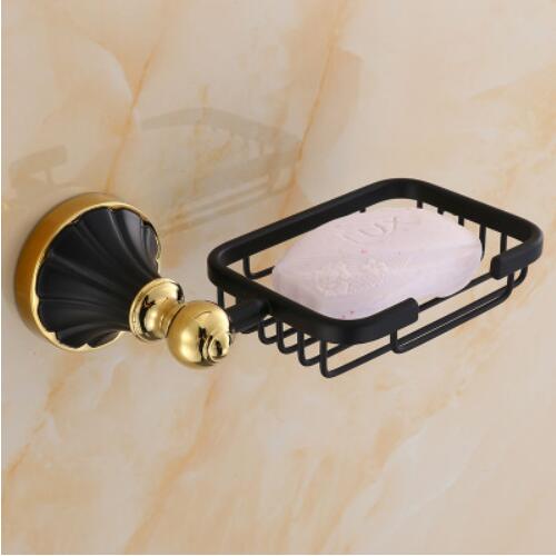 Bathroom Accessories Zinc alloy black gold Finish Towel Ring Robe Hook Toilet Brush Holder Towel Bar Bathroom Set Paper Holder