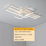 NEO Gleam Rectangle Aluminum Modern Led ceiling lights for living room bedroom AC85-265V White/Black Ceiling Lamp Fixtures