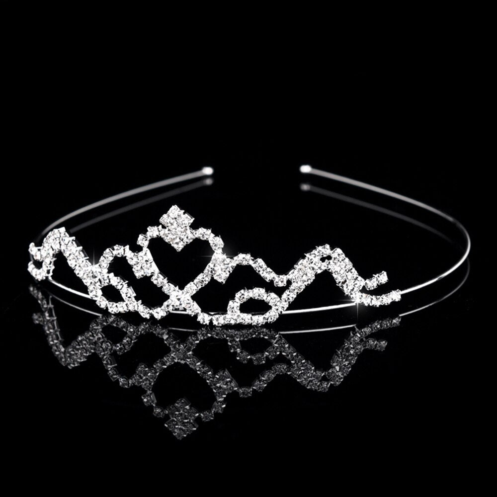 Bridal Crystal Tiaras and Crowns Headband Kid Flower Girls Bridesmaid Wedding Hair Accessiories Hair Jewelry