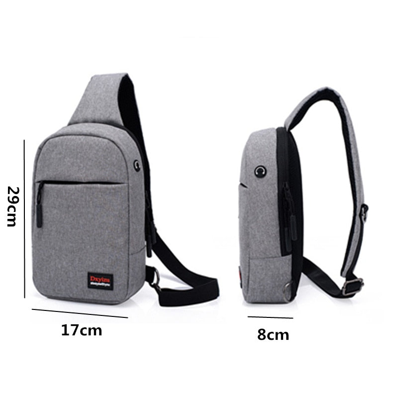 DINGXINYIZU Fashion Men Chest Pack Canvas Small Single Shoulder Strap Pack Bags For Women Casual Travel