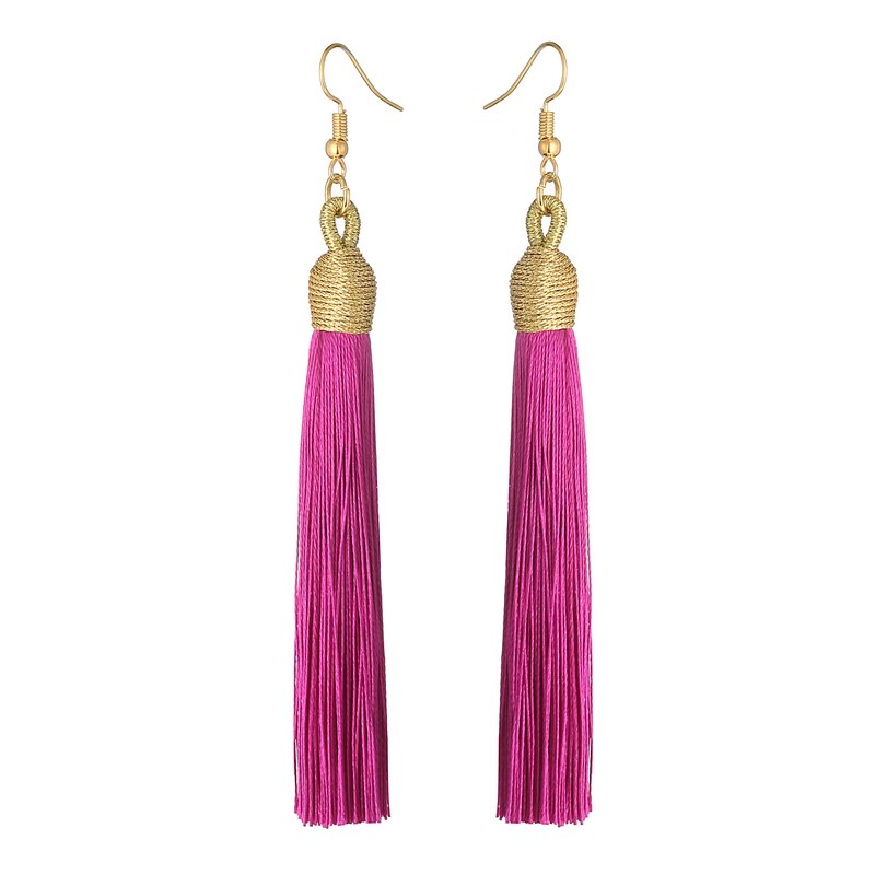 LOVBEAFAS 2021 Long Tassel Earrings For Women Boho Drop Dangle Fringe Earrings Wedding Vintage Statement Fashion Jewelry