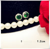 925 Sterling Drop Earrings For Women Artificial Emerald Vintage Fine Jewelry Cubic Zirconia Green Stone Luxury Eardrop Brincos