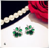 925 Sterling Drop Earrings For Women Artificial Emerald Vintage Fine Jewelry Cubic Zirconia Green Stone Luxury Eardrop Brincos
