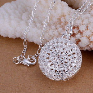 silver plated Jewelry Pendant Fine Fashion Cute 925 jewelry silver plated Round Bag Necklace Pendants Top Quality CP136