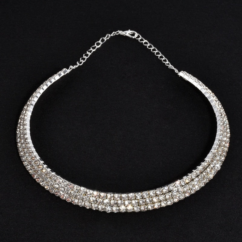 Rhinestone Choker Necklaces Torques Collar Women Statement Jewelry Girl Imitation Pearls Necklace 5 Styles