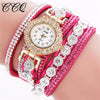 CCQ Fashion Luxury Women Rhinestone Bracelet Watches Ladies Quartz Watch Casual Women Wristwatches Clock Relogio Feminino Hot