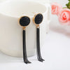 2020 Elegant Black Square Earrings Fashion Personality Wild Crystal Ear Jewelry For Women Earrings Wedding Jewelry Party Gifts