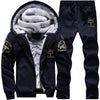 Men's large size M-9XL New Men's  Sets Autumn Sports Suit Sweatshirt + Track Pants Clothing For Men 2 pieces Sets Slim Outerwear