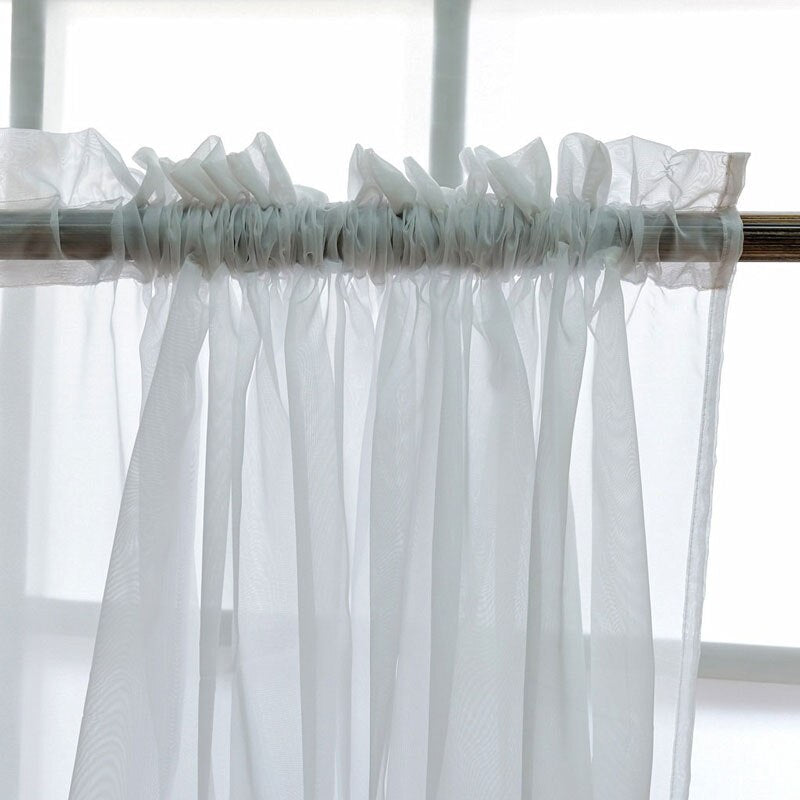 Kitchen Tulle Curtains Translucidus Modern Home Window Decoration White Sheer Voile Curtains for Living Room Single Panel B502