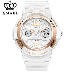 SMAEL Watch Women brand luxury Fashion Casual quartz watches leather sport Lady relojes mujer Dress Digitalwristwatch Girl Clock