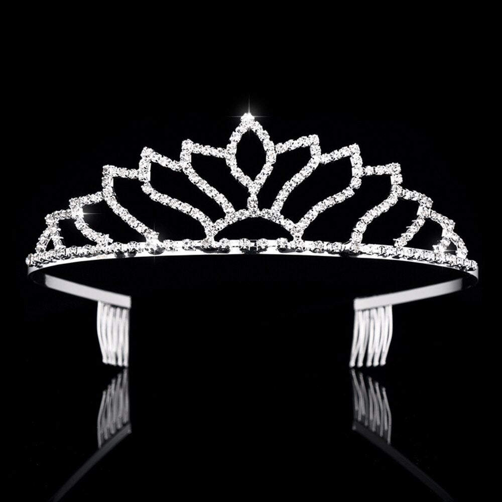 Bridal Crystal Tiaras and Crowns Headband Kid Flower Girls Bridesmaid Wedding Hair Accessiories Hair Jewelry