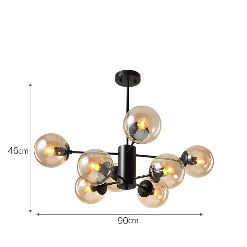 MDWELL Lustre Chandelier Lustres para sala de jantar E27 LED Adjustable Hanging Lights Wood Dining Lighting Fixtures