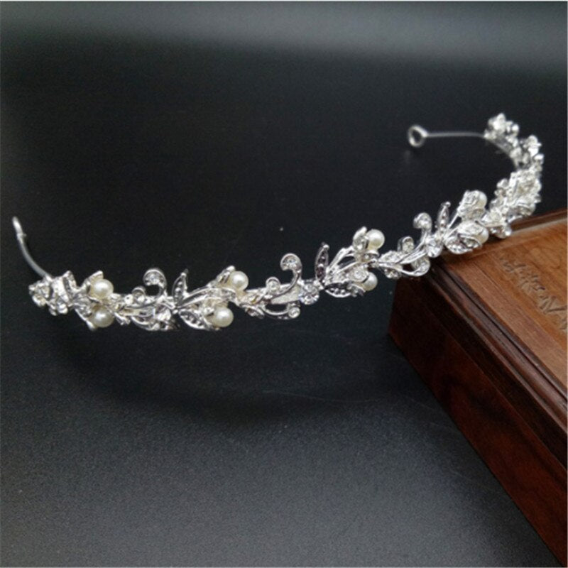 Rhinestone Bridal Tiara Crown Princess Bride Crystal Diadem Women Prom Hair Ornaments Wedding Bridal Head Jewelry Accessories