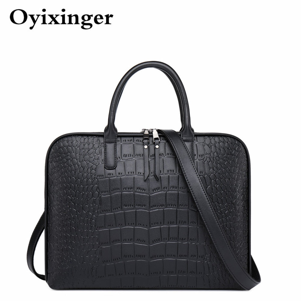 Ladies Computer Hand Bags Women Office Handbag Girls Leather Shoulder Bag Woman Business Laptop Briefcases For Lenovo Hp Dell