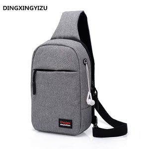 DINGXINYIZU Fashion Men Chest Pack Canvas Small Single Shoulder Strap Pack Bags For Women Casual Travel