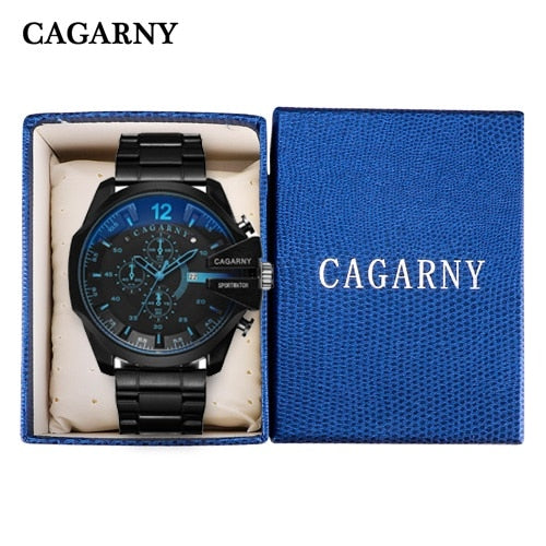 Mens Watches Top Brand Luxury Gold Steel Quartz Watch Men Cagarny Casual Male Wrist Watch Military Relogio Masculino Dropship