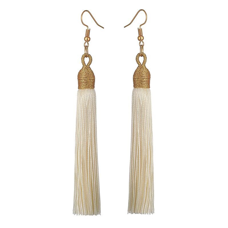 LOVBEAFAS 2021 Long Tassel Earrings For Women Boho Drop Dangle Fringe Earrings Wedding Vintage Statement Fashion Jewelry