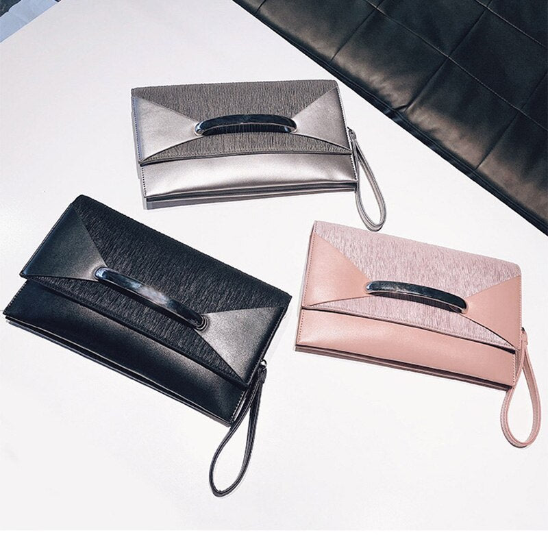 Envelope Clutch Bag Women Leather Luxury Handbags Birthday Party Evening Clutch Bags For Women Ladies Shoulder Clutch Bag Purse