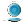 Ice Cracking Glaze Ceramic Tableware Household Dishes Rice Bowls Steamed Fish Dishes Porcelain Blue Dinner Plates