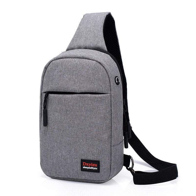 DINGXINYIZU Fashion Men Chest Pack Canvas Small Single Shoulder Strap Pack Bags For Women Casual Travel