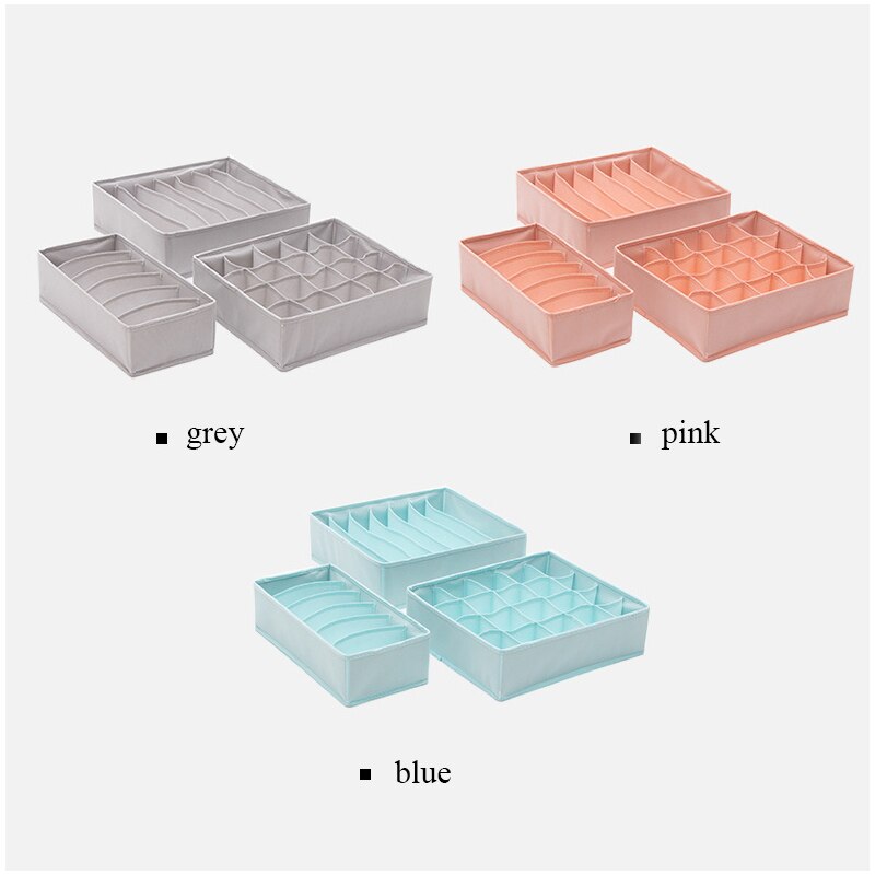 3PCS/Set Non-woven fabric underwear organizer Bras socks drawer organizer Foldable underwear box Wardrobe clothes storage box