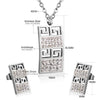 LUXUSTEE Bridal Cubic Zirconia Jewelry Set Gold/Silver Color Geometry Pendant Necklace Stainless Steel Women Necklace Sets