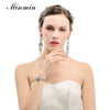 Minmin 2019 New Chandelier Shape Bridal Crystal Jewelry Sets for Women Earrings and Bracelet Sets Wedding Accessory EH162+SL037