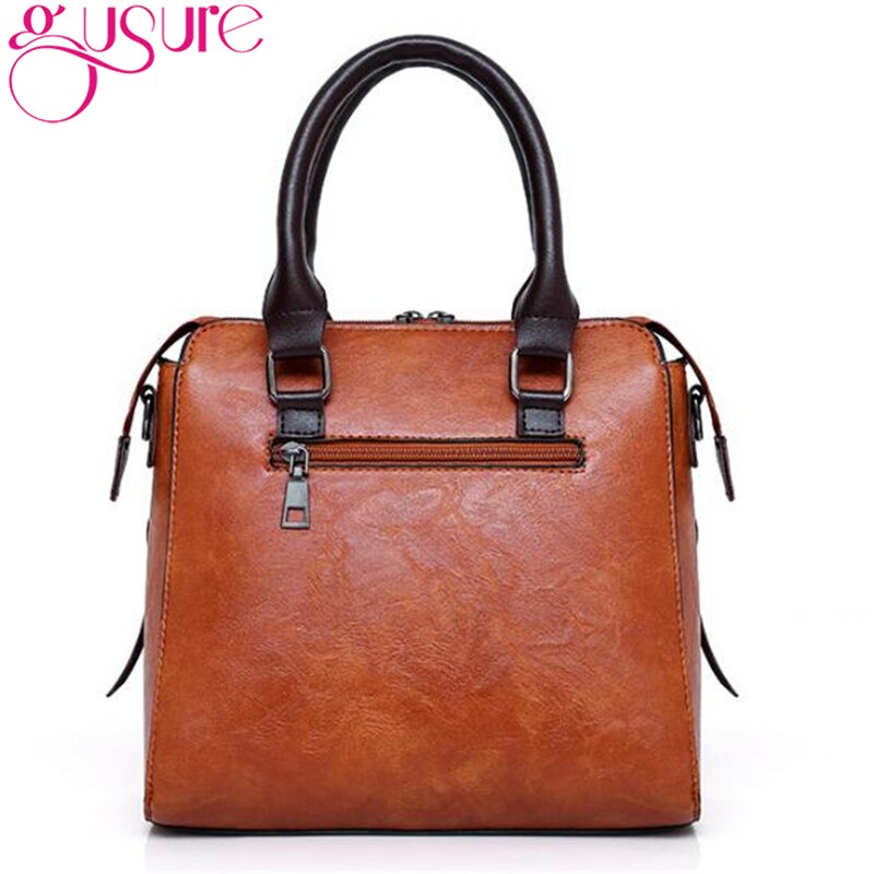 Gusure Women Composite Tassel Bag Luxury Leather Purse Handbags Famous Brands Designer Top-Handle Female Shoulder Bag 4pcs/set