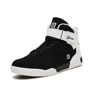 New 2020 High Top Sneakers Men Casual Shoes Breathable White Shoes Black Leather Trainer Men Chaussure Homme Mens Shoes Casual