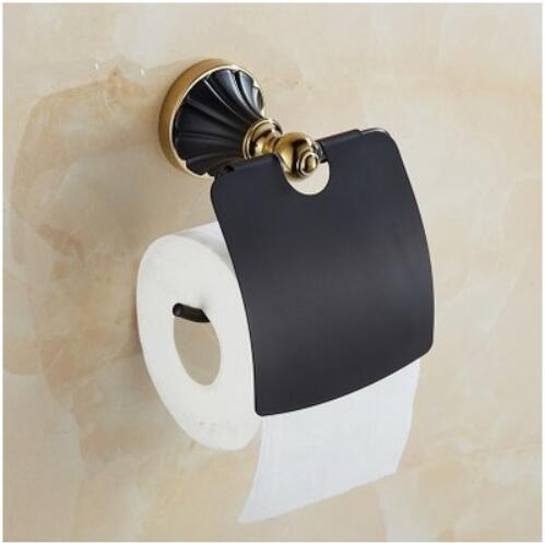 Bathroom Accessories Zinc alloy black gold Finish Towel Ring Robe Hook Toilet Brush Holder Towel Bar Bathroom Set Paper Holder