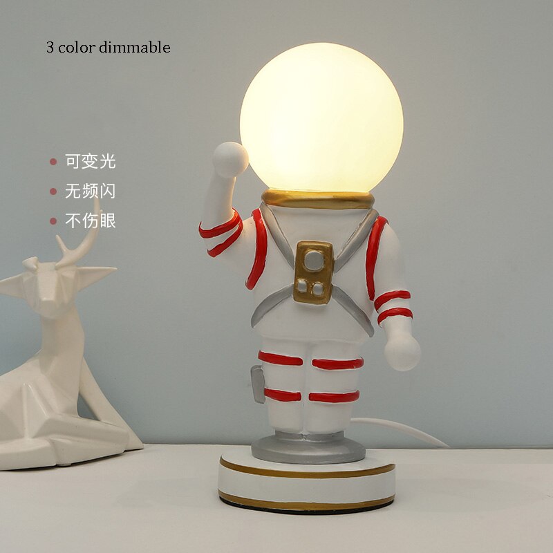 Minimalism White Astronaut Hanging Lamp Chandeliers E14 Ceiling Suspension Led Lamp for Children Boy Girl Room Light Decoration