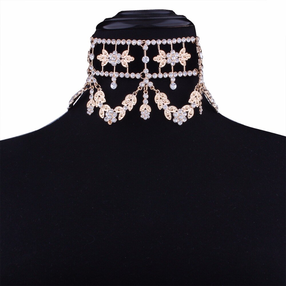 KMVEXO 2019 Fashion Crystal Rhinestone Choker Necklace Velvet Statement Necklace for Women Collares Chocker Jewelry Party Gift