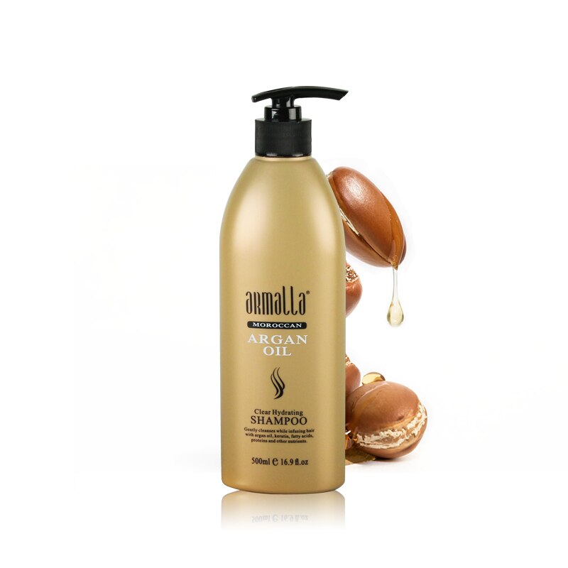 500ml Moroccan Dry Natural Shampoo+500ml Argan Oil Deep Conditioner For Hair Repairs Damage Hair