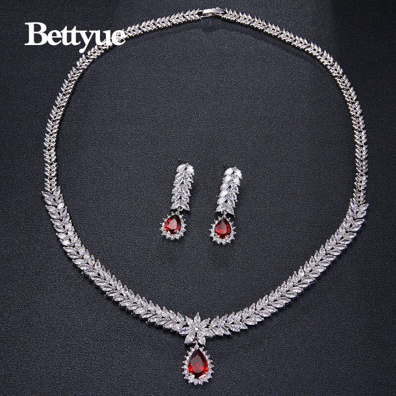 Bettyue Charming Fashion Elegance Cubic Zircon Multicolor Europe And America Style Wholesale Jewelry Sets Women Noble Ornament