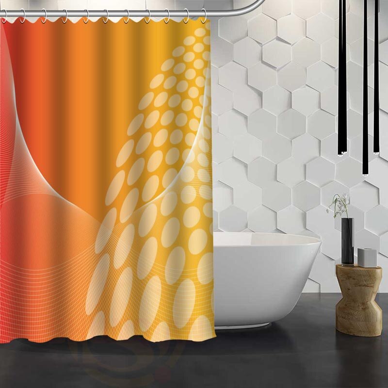 Custom Classic Striped Pattern Shower Curtain With Hooks High Defintion Printing Fabric Shower Curtain for Bathroom