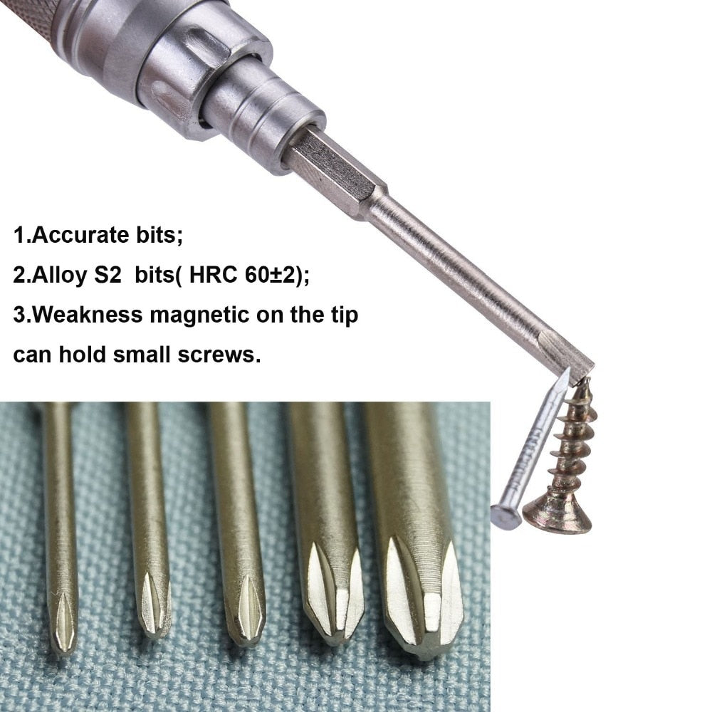 Nanch Precision Screwdriver Set 23 Pcs with 22 Bits,S2 Steel Repair Tool Kit for iPhone/Computer/Electronics/Laptops