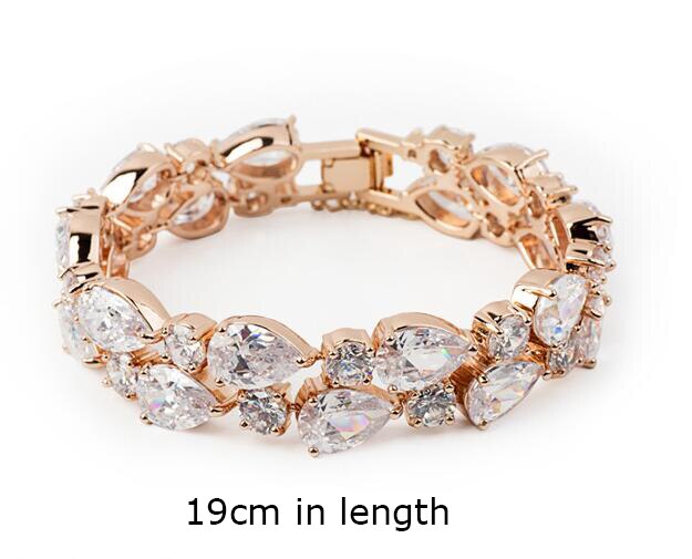 Emmaya Factory Price Mona Lisa Multicolor Cubic Zircon Bracelets Bangles Luxury Wedding Bracelets for Women Crystal Jewelry