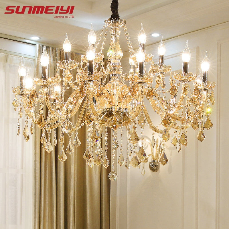 Modern Crystal Chandeliers Home Lighting lustres de cristal Decoration Luxury Candle Chandelier Pendants Living Room Indoor Lamp