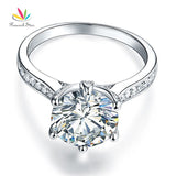 Peacock Star 925 Sterling Silver Luxury Wedding Anniversary Engagement Ring 3 Ct Jewelry CFR8228