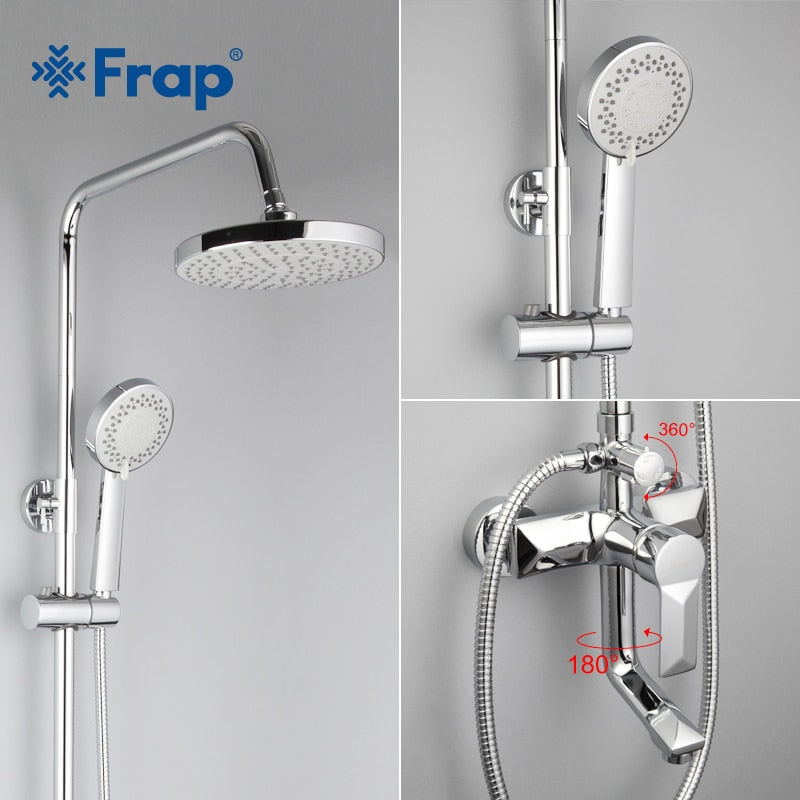 Frap Shower Faucets Top Quality Contemporary Bathroom Shower Faucet Bath Taps Rainfall Shower Head Set Mixer Torneira